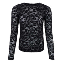 Black Colour BCSolene Lace Blouse Black - J BY J Fashion