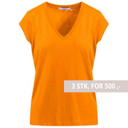 COSTER COPENHAGEN CCH1101 V-NECK T-SHIRT 703 ORANGE - J BY J Fashion