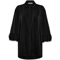 Co Couture AdnaCC Feather Shirt Black - J BY J Fashion