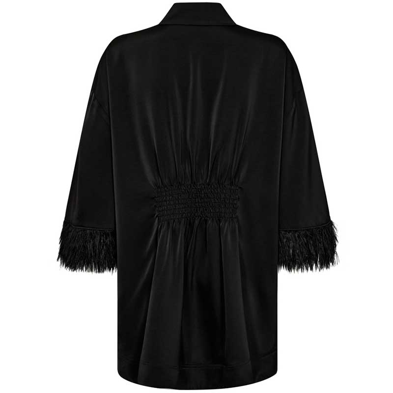 Co Couture AdnaCC Feather Shirt Black - J BY J Fashion