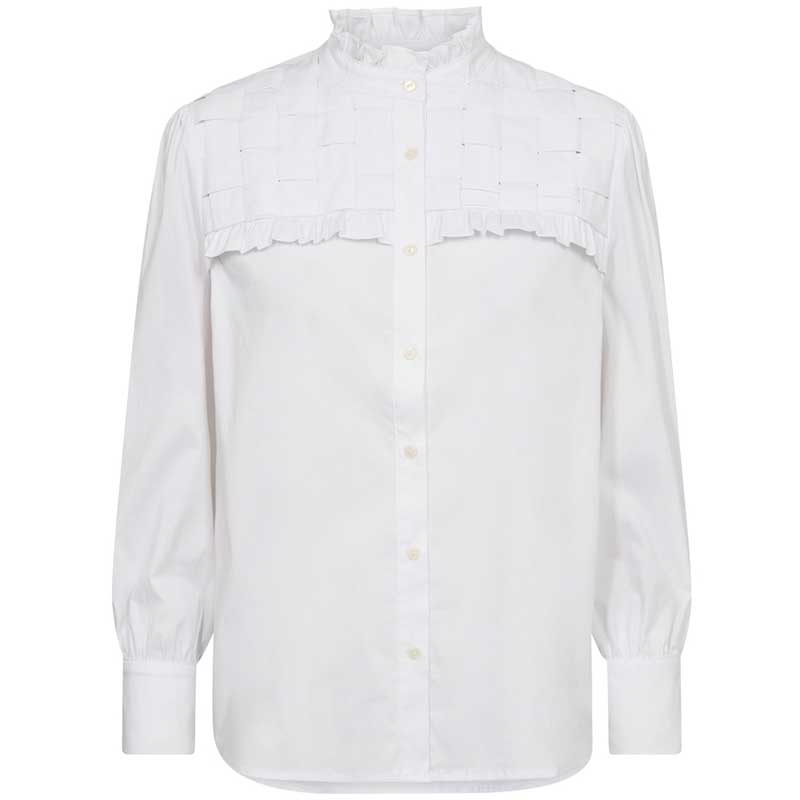 Co Couture CoCC Crisp Braid Shirt White - J BY J Fashion