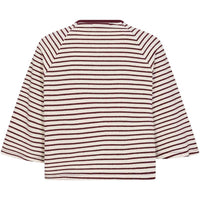 Co Couture ErinCC Stripe Tee WhiteBurgundy