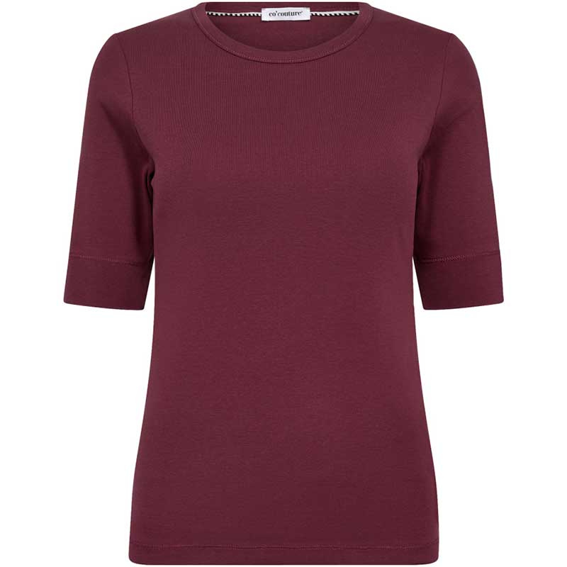 Co Couture GrannyCC SS Tee Burgundy - J BY J Fashion