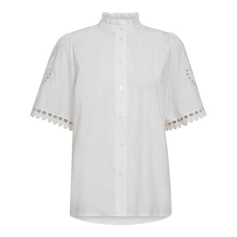 Co Couture KelliseCC Embroidery SS Shirt White