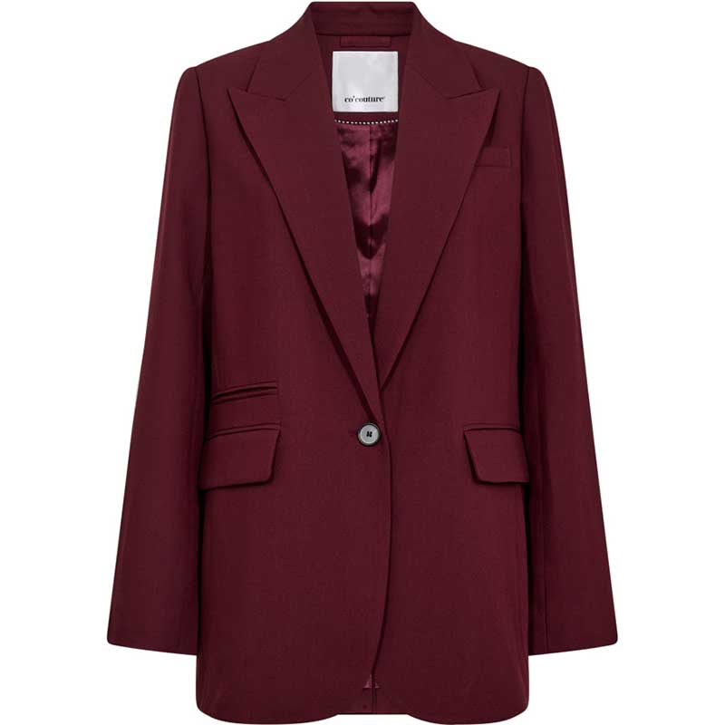 Co Couture KyleCC Single Oversize Blazer Burgundy