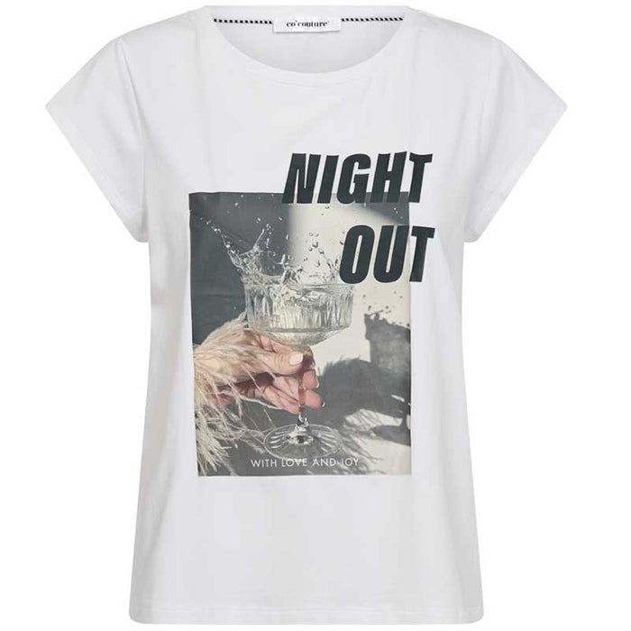 Co Couture NightCC Out Tee White