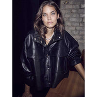 Co Couture PhoebeCC Leather Box Jacket Black - J BY J Fashion