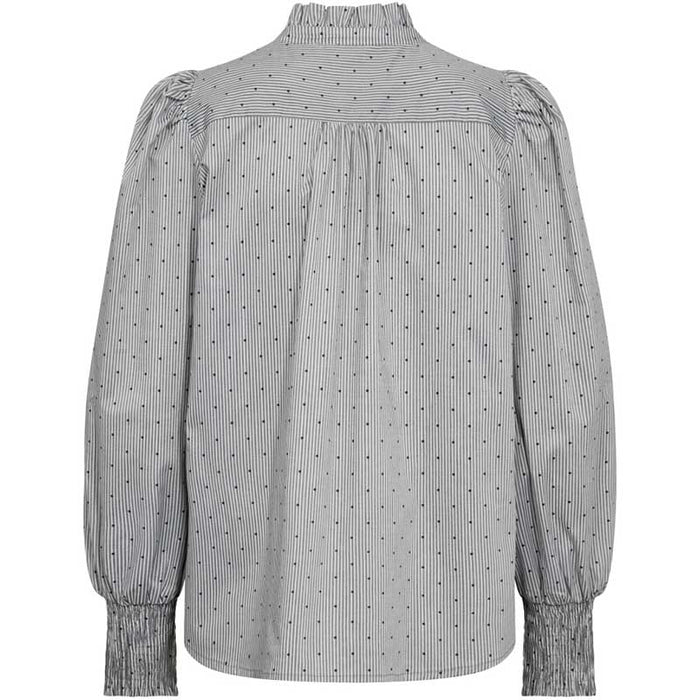 Co Couture StripeCC Dot Petra V-Shirt Light Grey