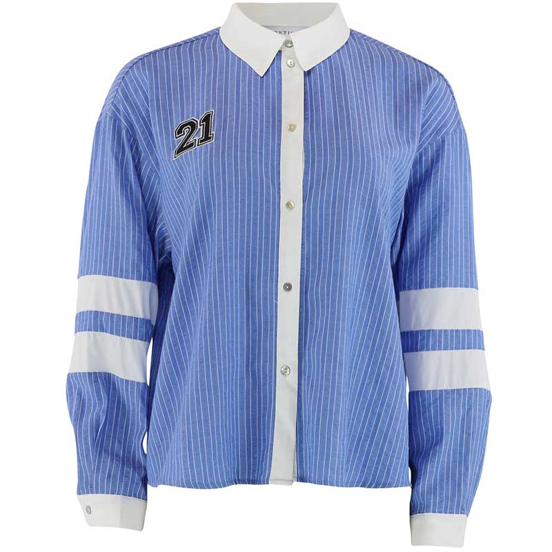 Continue 14720 Ally 21 Small Stripe Shirt Blue