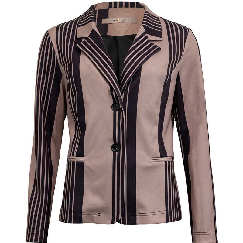 Costamani Cozzy Blazer Black Stripe - J BY J Fashion