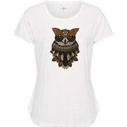 Costamani Owl Tee White W/Army Mix - J BY J Fashion