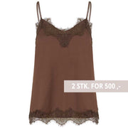 Coster Copenhagen CCH1004 Lace Top 389 Chocolate Nut - J BY J Fashion