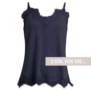 Coster Copenhagen CCH1004 Lace Top 502 Navy - J BY J Fashion