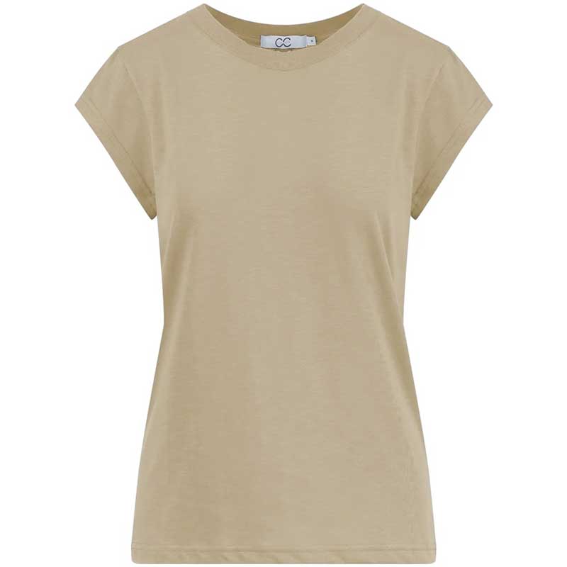 Coster Copenhagen CCH1100 Basic T-Shirt 406 Sand Olive - J BY J Fashion