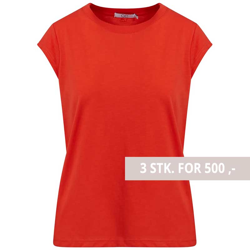 Coster Copenhagen CCH1100 Basic T-Shirt 605 Berry Red - J BY J Fashion