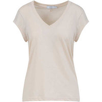 Coster Copenhagen CCH1101 V-Neck T-Shirt 241 Creme - J BY J Fashion