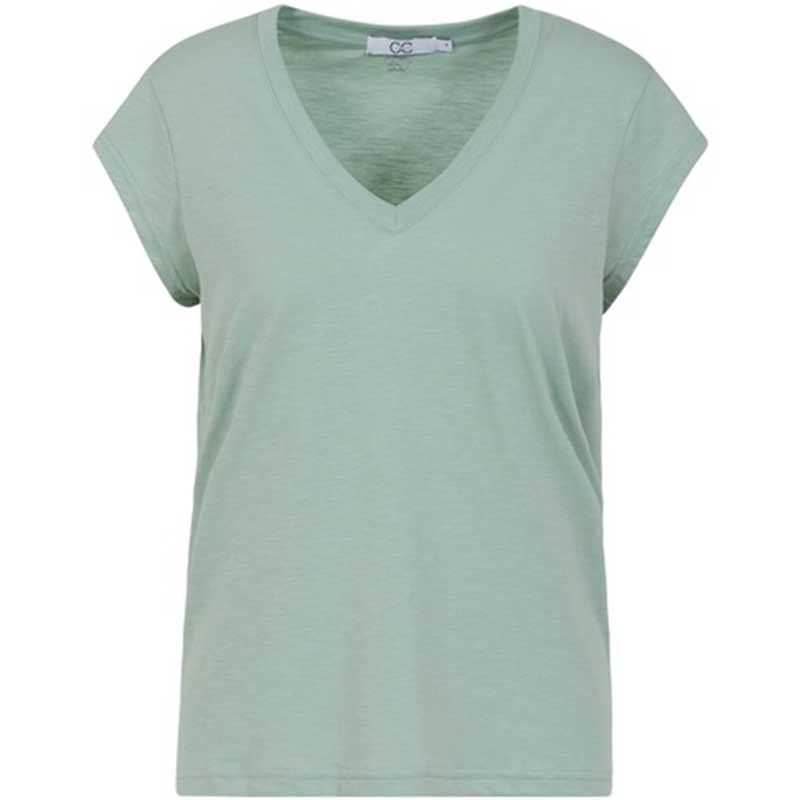 Coster Copenhagen CCH1101 V-Neck T-Shirt 462 Minty Green - J BY J Fashion