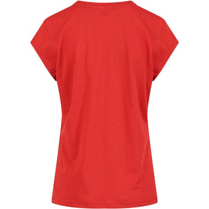 Coster Copenhagen CCH1101 V-Neck T-Shirt 605 Berry Red - J BY J Fashion