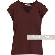 Coster Copenhagen CCH1101 V-Neck T-Shirt Chocolate Nut - J BY J Fashion