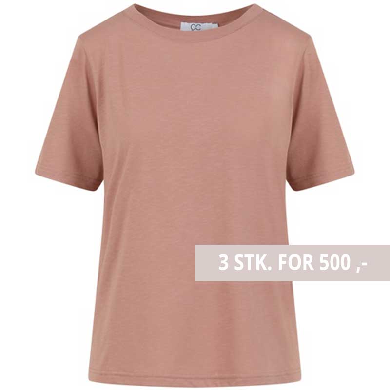 Coster Copenhagen CCH1118 Regular T-Shirt 222 Washed Rose - J BY J Fashion