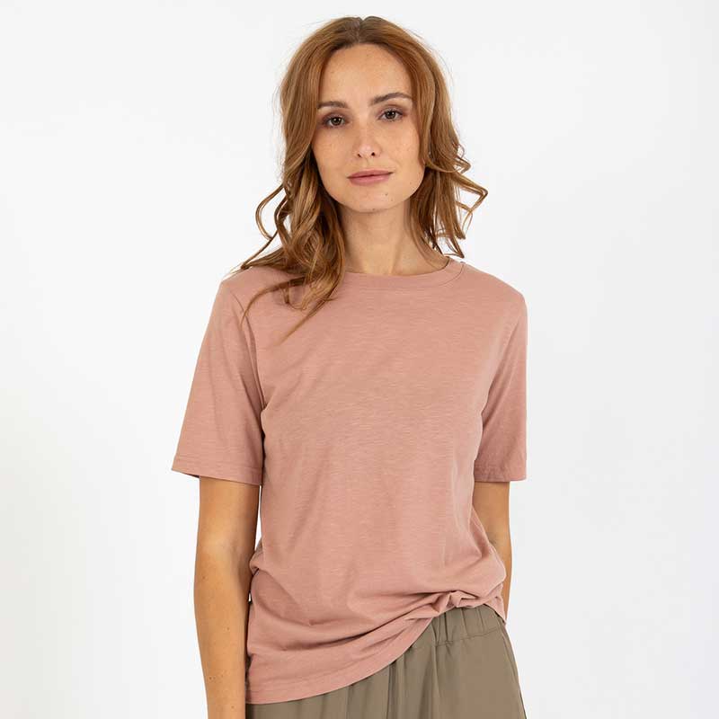 Coster Copenhagen CCH1118 Regular T-Shirt 222 Washed Rose - J BY J Fashion