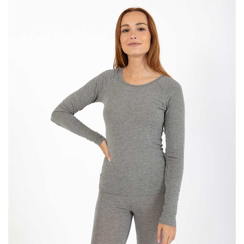 Coster Copenhagen CCH2202 Lana Wool Long Sleeve Grey Melange - J BY J Fashion