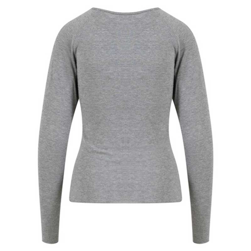 Coster Copenhagen CCH2202 Lana Wool Long Sleeve Grey Melange - J BY J Fashion