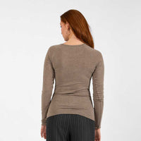 Coster Copenhagen CCH2202 Lana Wool Long Sleeve Hazel Melange - J BY J Fashion