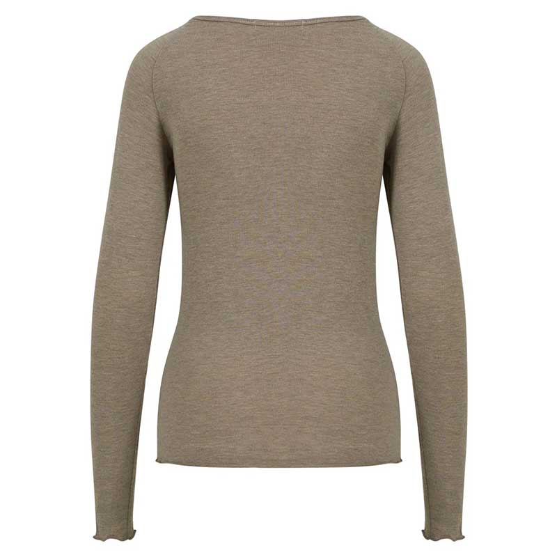 Coster Copenhagen CCH2202 Lana Wool Long Sleeve Hazel Melange - J BY J Fashion