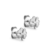 ENAMEL E238SM ORGANIC CLOVER STUDS SØLV - J BY J Fashion