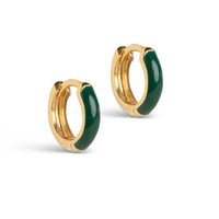 ENAMEL E323G ENAMEL CHUNKY HOOPS GULD - J BY J Fashion