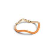 ENAMEL SWAY RING GULD & ORANGE - J BY J Fashion