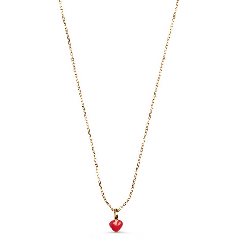 Enamel N127G Amore Necklace Guld - J BY J Fashion