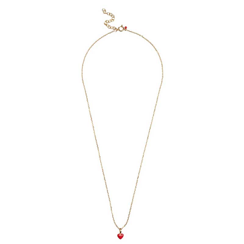 Enamel N127G Amore Necklace Guld - J BY J Fashion