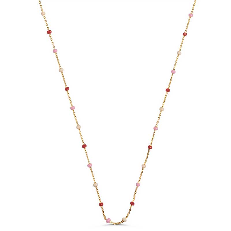 Enamel N55G Lola Necklace Rosie & Guld - J BY J Fashion