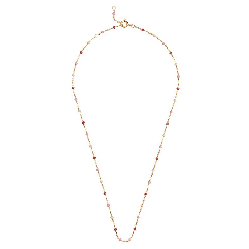 Enamel N55G Lola Necklace Rosie & Guld - J BY J Fashion