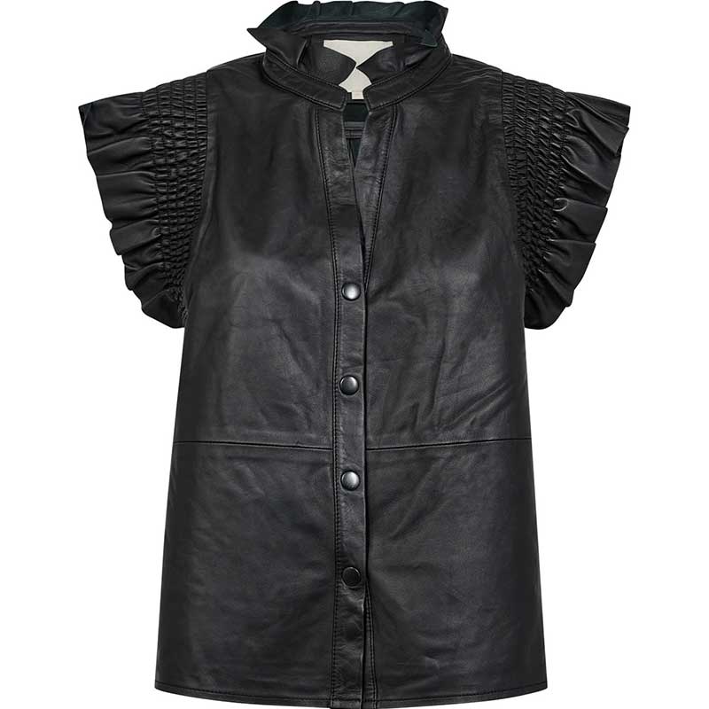 Gossia Boca RatonGO Leather Shirt Black - J BY J Fashion