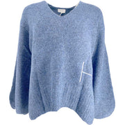 Hést Sofie V-Neck Sweater Blue - J BY J Fashion