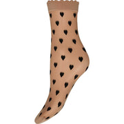 Hype The Detail 21040-75-4211 Socks Hearts 20DEN Nude - J BY J Fashion