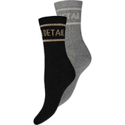 Hype The Detail 21491-8000-9006 Tennis Sock 2-pk Black - J BY J Fashion