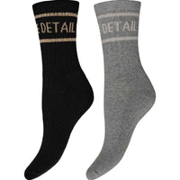 Hype The Detail 21491-8000-9006 Tennis Sock 2-pk Black - J BY J Fashion