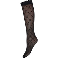 Hype The Detail 46013-1100 Knee High Logo Socks Black - J BY J Fashion