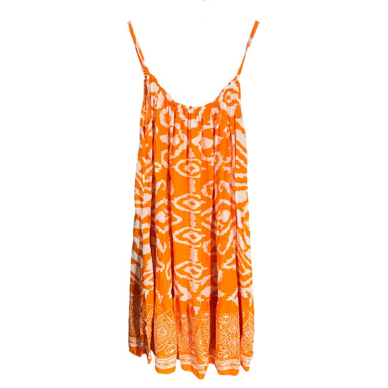 J BY J 83111 Summer Strap Dress Orange - J BY J Fashion