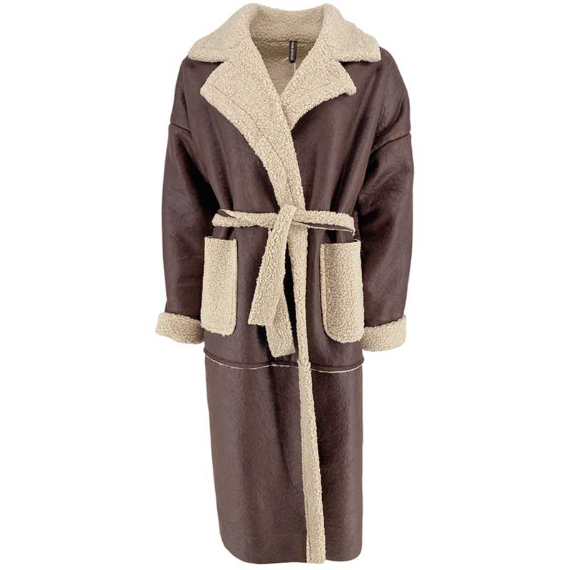 J By J 13067 Teddy Coat Beige - J BY J Fashion