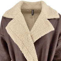 J By J 13067 Teddy Coat Beige - J BY J Fashion