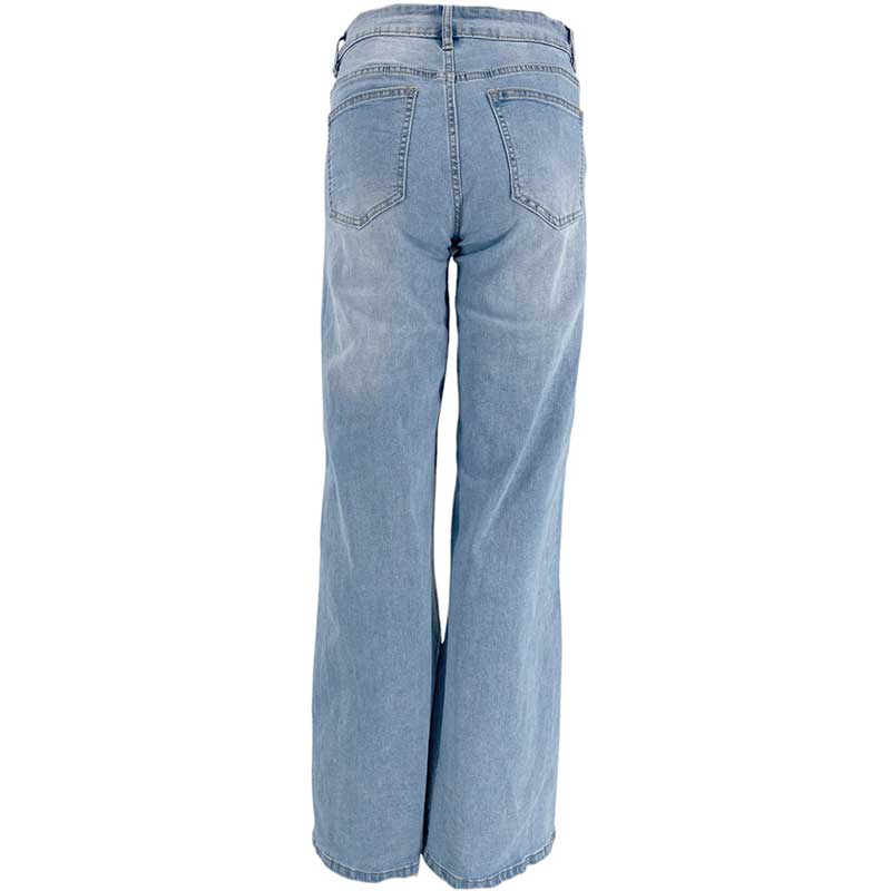 J By J 1670 Stretch Wide Jeans Light Blue - J BY J Fashion