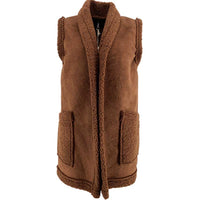 J By J 26968 Teddy Vest Brown - J BY J Fashion