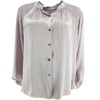 J By J 4901 Satin Shirt Light Pink - J BY J Fashion