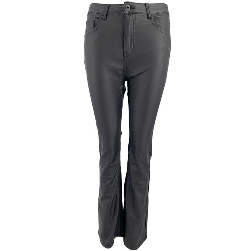 J By J 6866 Wide Stretch Pants Coated Black