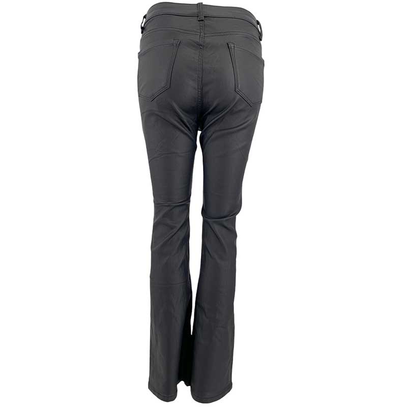 J By J 6866 Wide Stretch Pants Coated Black